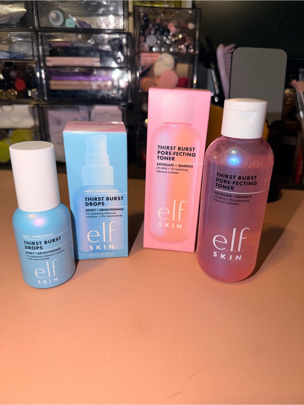 2 items: Elf Thirst Burst Drops (1 oz) & elf Thirst Burst Toner (4.7 oz)